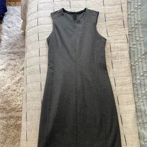 Theory Grey Midi Sheath Dress Sleeveless Sz. 4